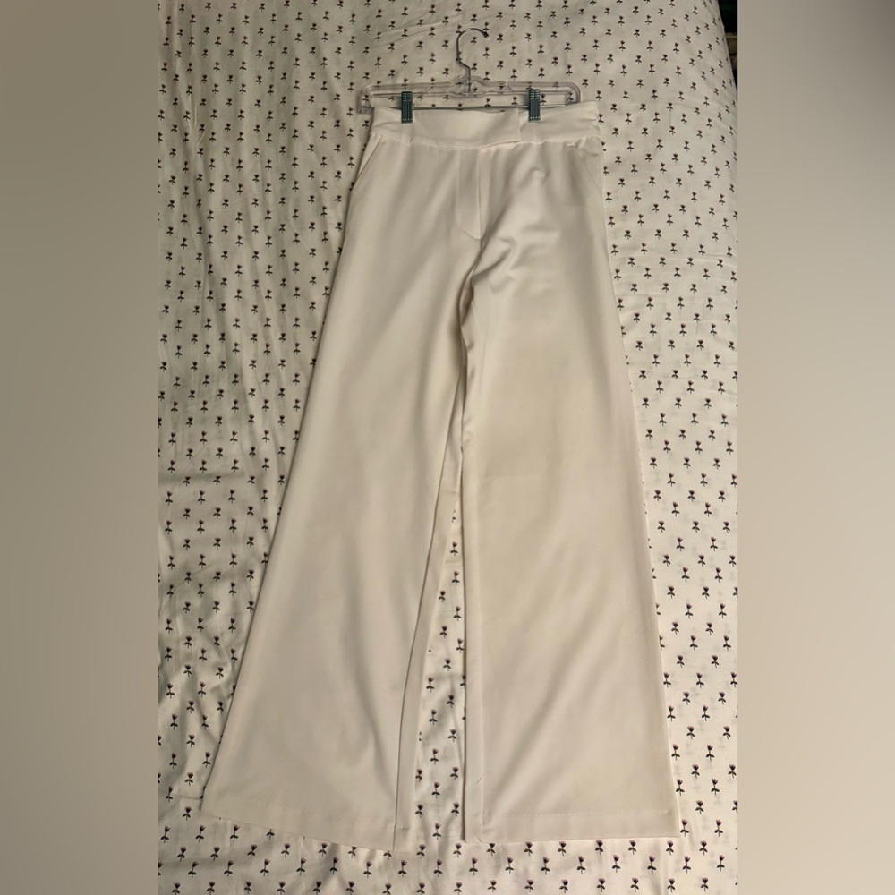 H&M Creme Wide Leg Dress Pants Size 6 Like New